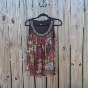 Zac & Rachel - Sleeveless Brown Blouse - Medium